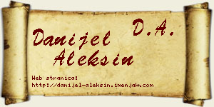 Danijel Aleksin vizit kartica